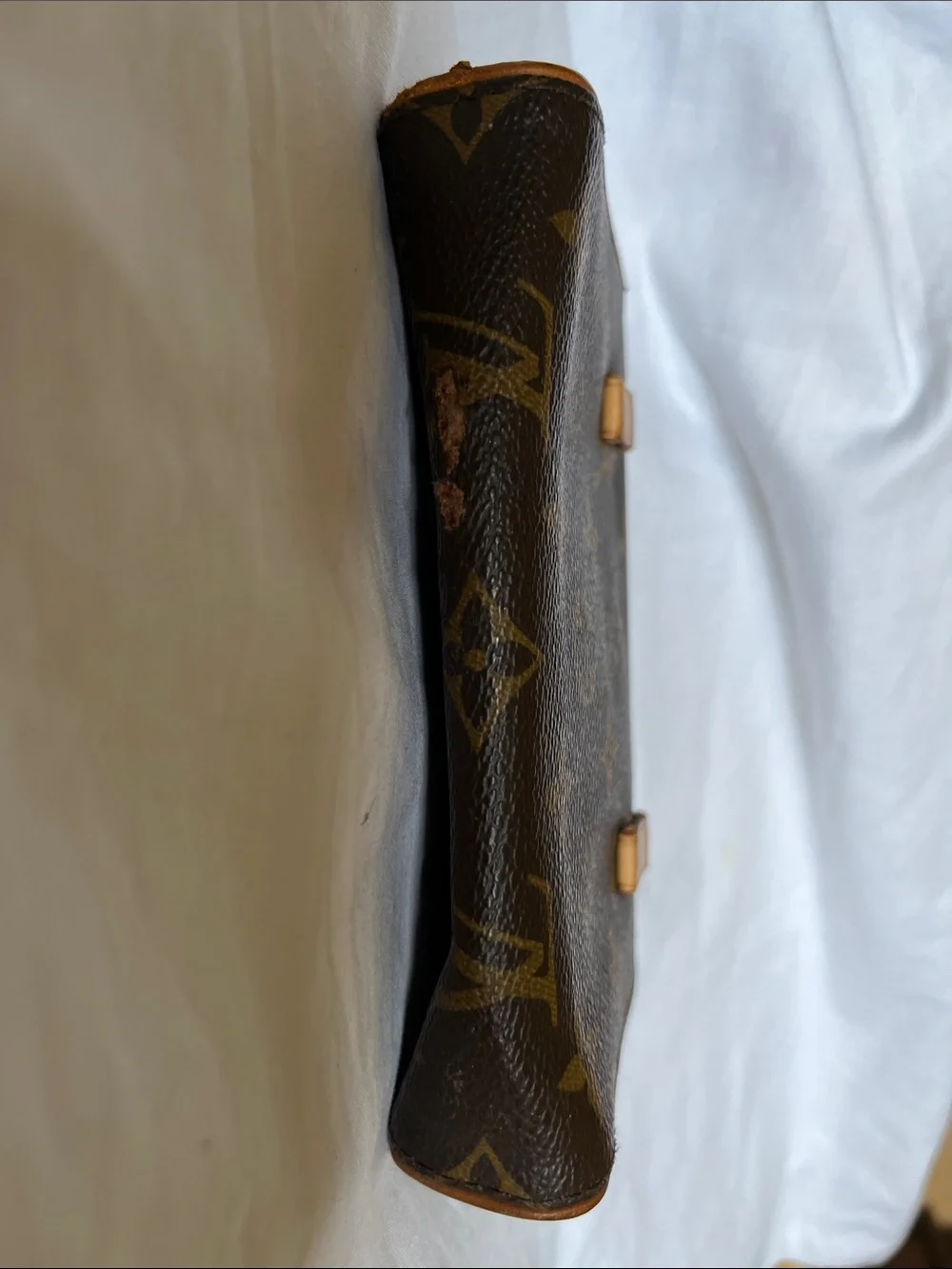Louis Vuitton Monogram Pochette Florentine in Brown and Green Gold